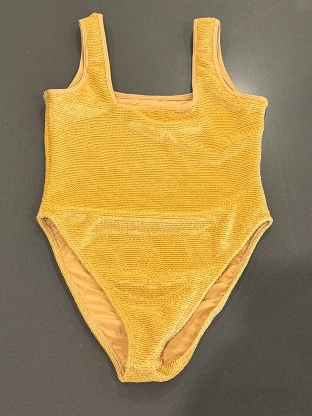 Montce Allie One Piece Swimsuit in a Yellow Gold Sz Small EUC Quiet Luxury Beach - Picture 6 of 14